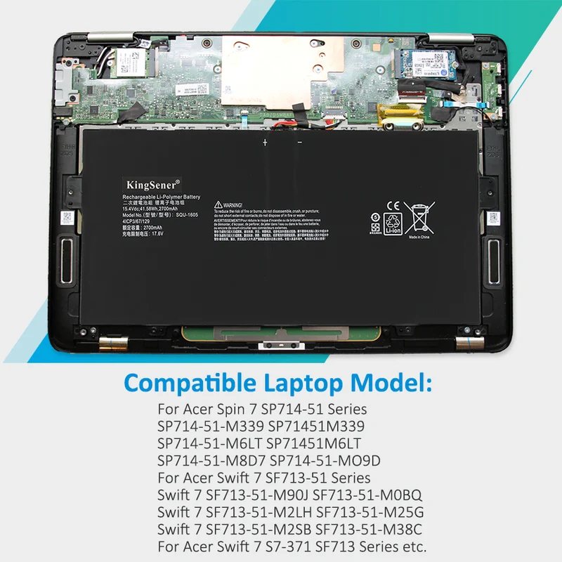 Laptop Battery For Acer SQU-1605 41CP3/67/129 N16Q11