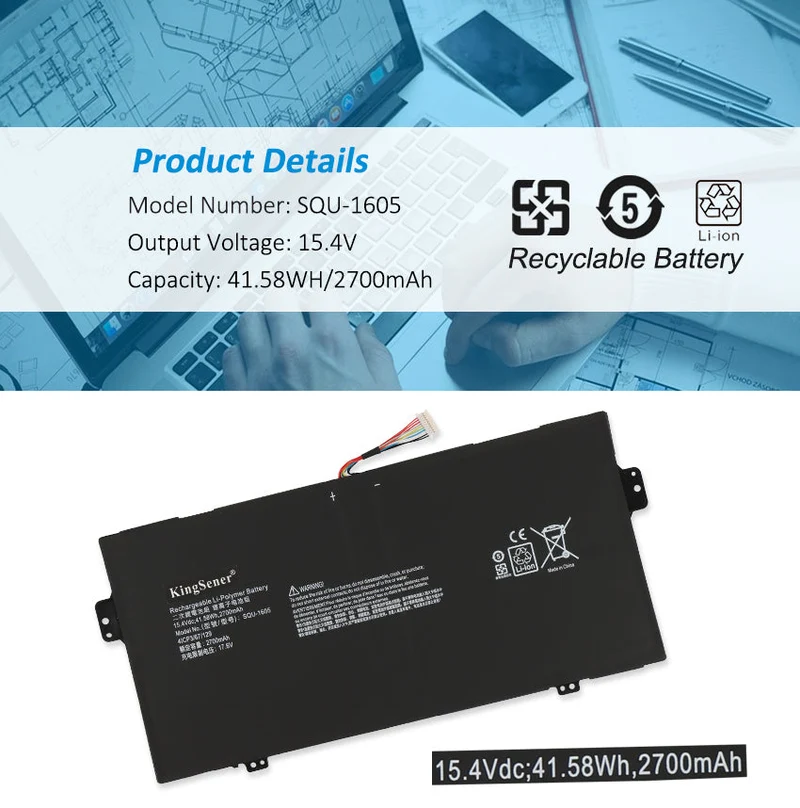 Battery For Acer Spin 7 SP714-51-M09D SP714-51M09D SP714-51-M4YD