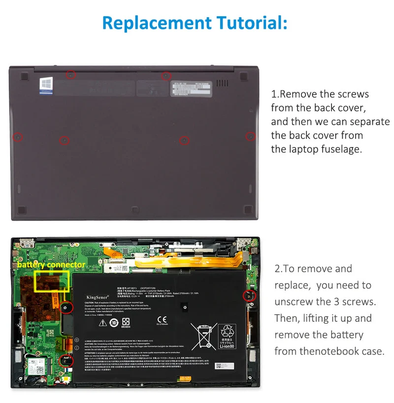 AP18D7J Replacement Battery For Acer Swift SF714-51T-M9H0 SF714-51T-M1K6