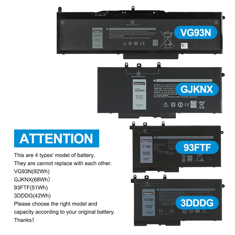 Battery For Dell Latitude 5580 E5580 5490 E5490 5590 E5590 Series