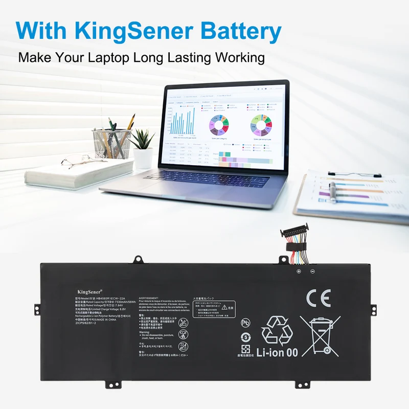 Huawei MateBook 14 Battery HB4593R1ECW-22 HB4593R1ECW-22A 56Wh