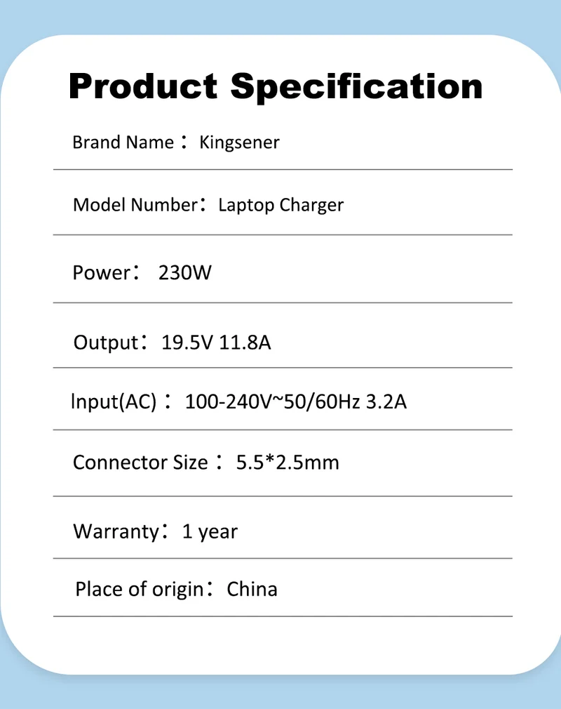Laptop Charger 19.5V 11.8A 230W For ASUS aorus X7 DT v7 X7 DT v8 aorus X7 v7 X7 v6 aorus X7 Pro v5 X7