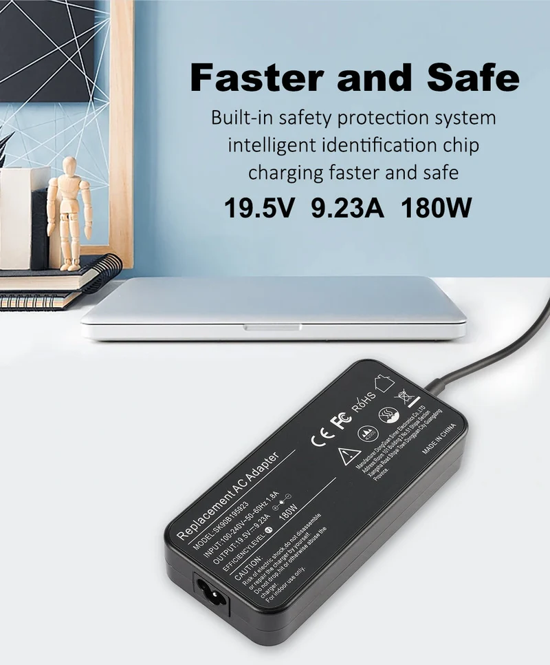 Asus 180W AC Adapter for FX502VM VX7 GL502VM FX503VM — 19.5V 9.23A