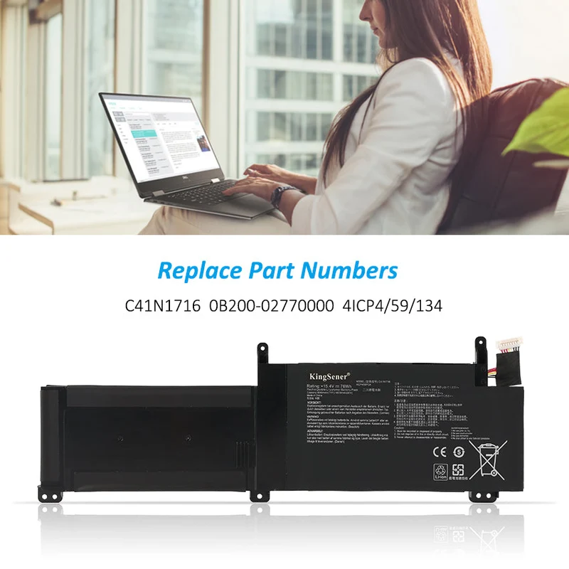 Replacement Battery For ASUS ROG Strix GL703GM series GL703GM-NS73