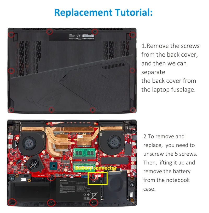 Replacement Battery For ASUS ROG Strix GL703GM series GL703GM-NS73