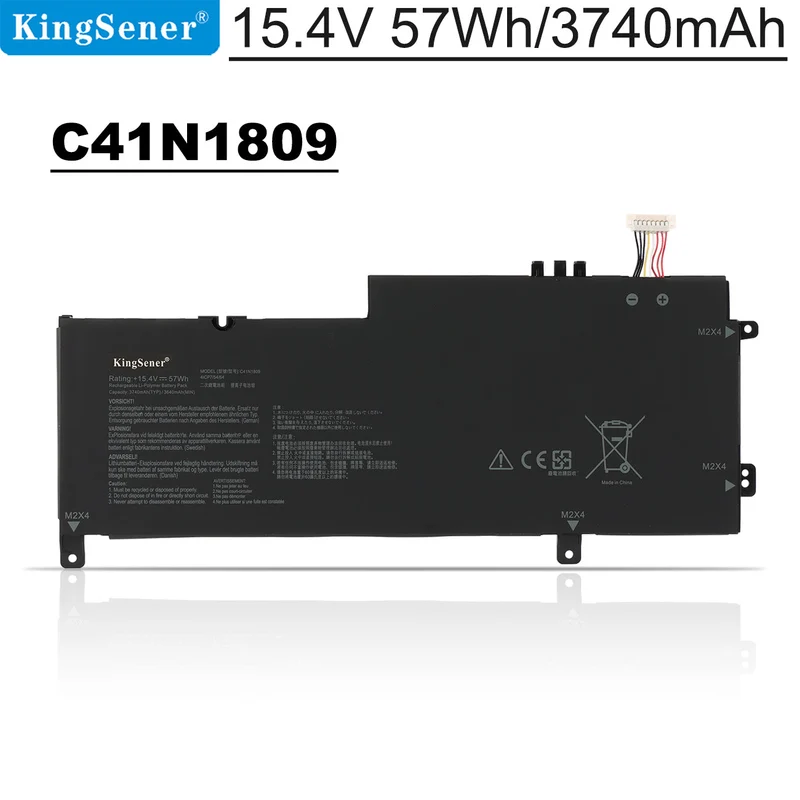 C41N1809 57 Wh Battery – 15.4 V for Asus ZenBook Flip 15 UX562/Q536F/Q536FD Series
