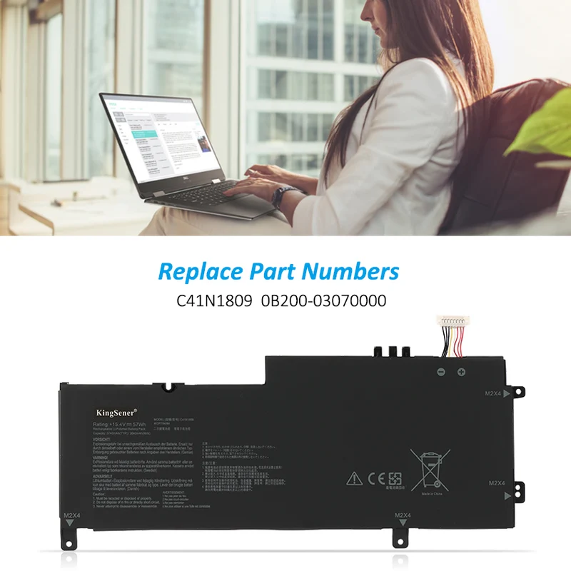 Laptop Battery For Asus Zenbook C41N1809 0B200-03070000 15.4V 57Wh