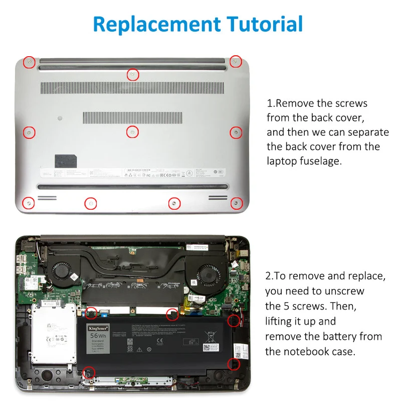 Replacement Battery For Dell Inspiron 15 7547 7548 15-7548-7286SLV N7547 N7548
