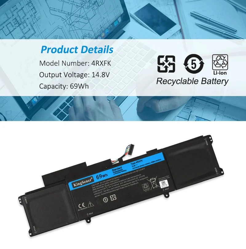 Laptop Battery For DELL XPS 4RXFK 04RXFK C1JKH FFK56 14.8V 69Wh