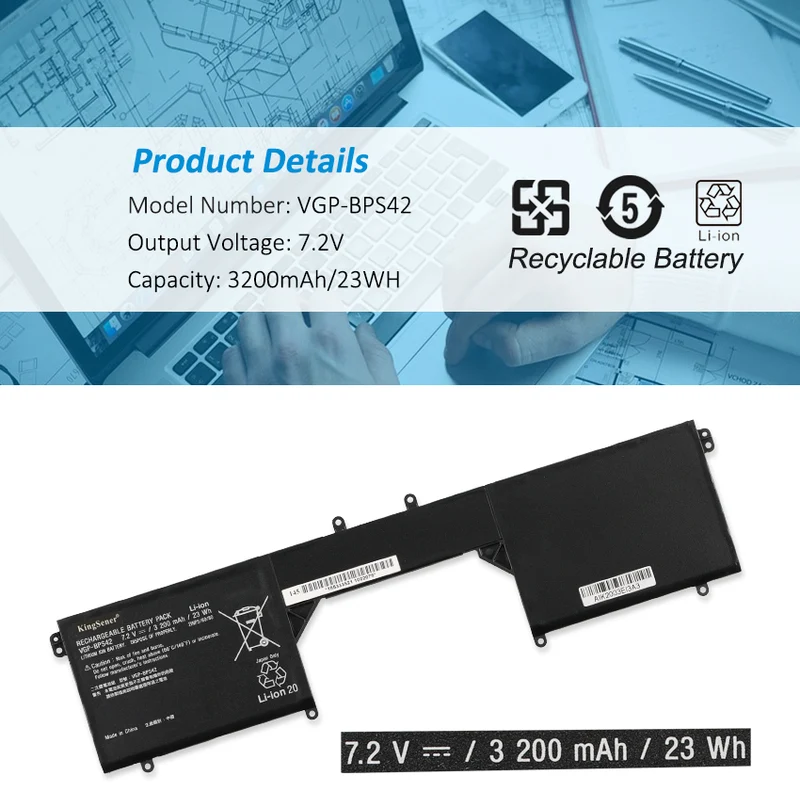 VGP-BPS42 Battery For SONY VAIO Fit 11A multi-flip PC SVF11N15SCP 3200mAh
