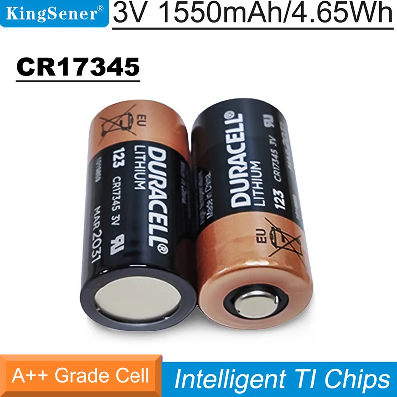 For Duracell CR17345 / CR123A 3 V 1550 mAh Lithium Battery – for Flashlights & Cameras
