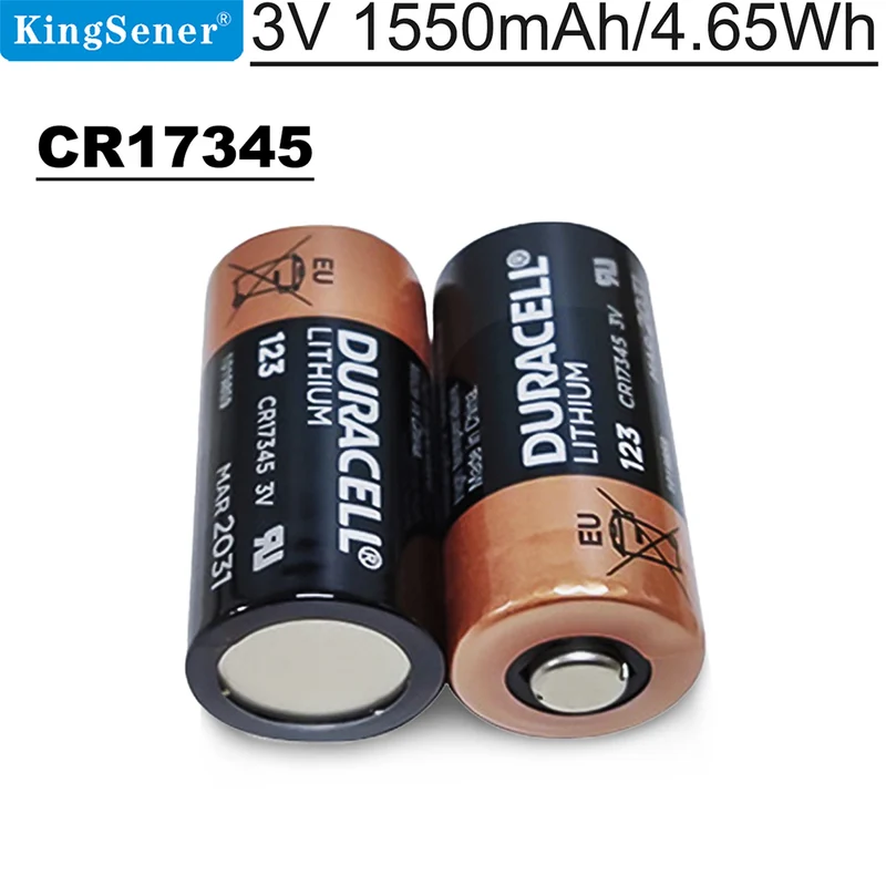 For Duracell CR17345 / CR123A 3 V 1550 mAh Lithium Battery – for Flashlights & Cameras