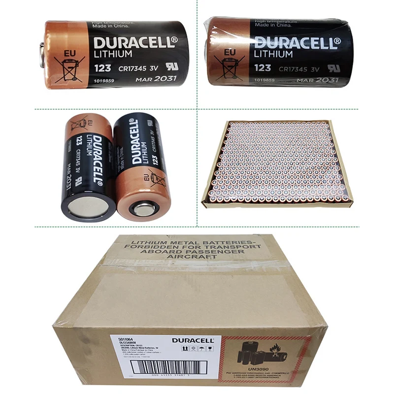 For Duracell CR17345 / CR123A 3 V 1550 mAh Lithium Battery – for Flashlights & Cameras