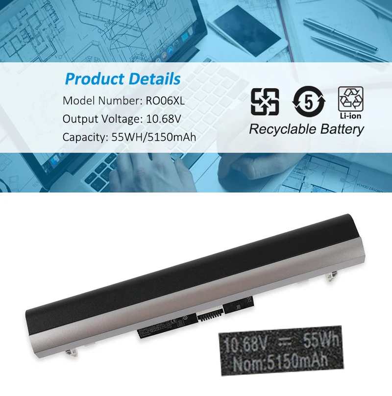 HP ProBook 430 440 G3 Battery RO06XL RO04 HSTNN-PB6P 10.68V 55Wh
