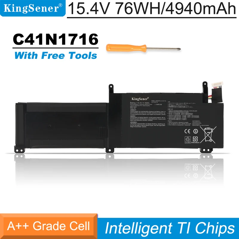 Asus ROG Strix GL703GM GL703GS Battery C41N1716 15.4V 76Wh
