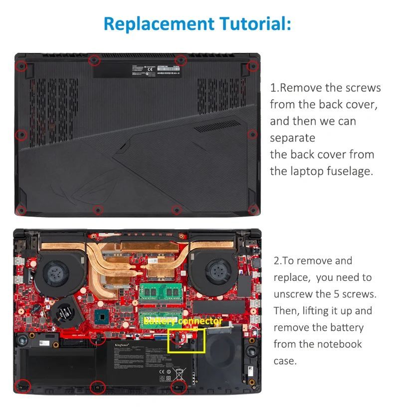 Asus ROG Strix GL703GM GL703GS Battery C41N1716 15.4V 76Wh