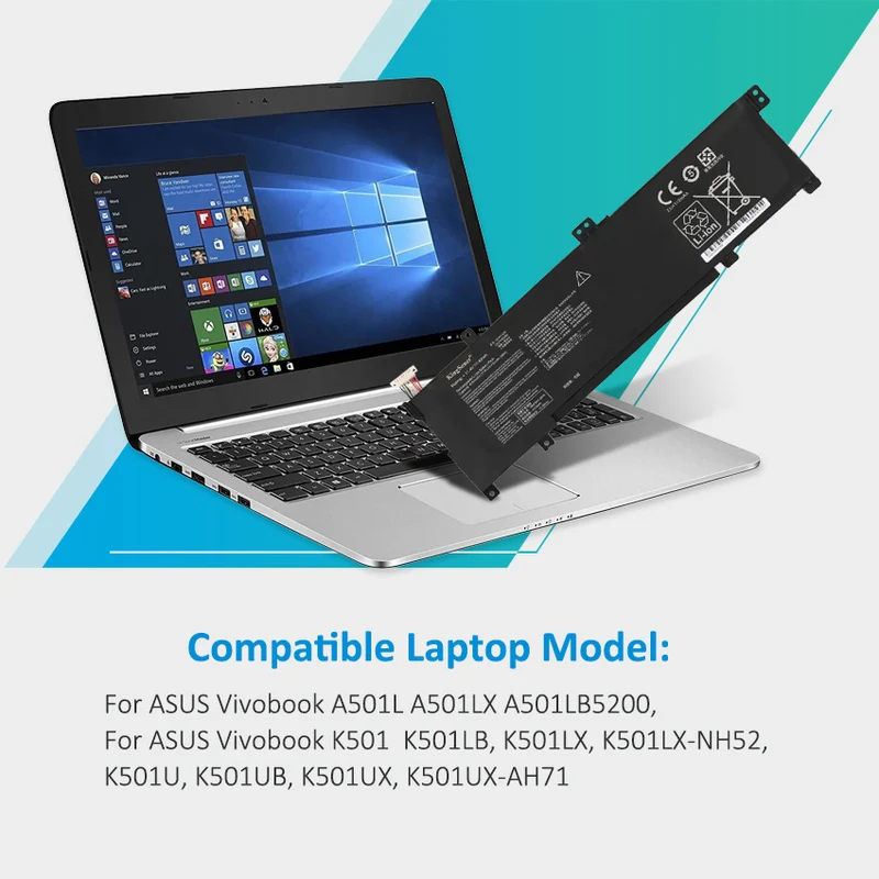 B31N1429 Battery for ASUS ZenBook UX305 VivoBook A501 K501 — 11.4V 48Wh