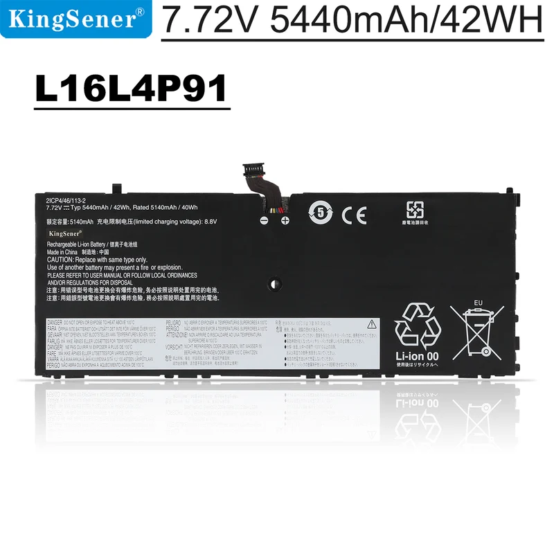 Laptop Battery For Lenovo ThinkPad L16L4P91 L16M4P91 L16S4P91