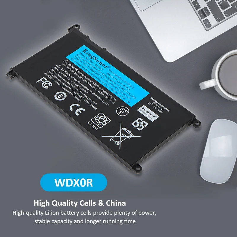 WDX0R WDXOR Laptop Battery – 11.4 V 42 Wh for Dell Inspiron / Latitude / Vostro
