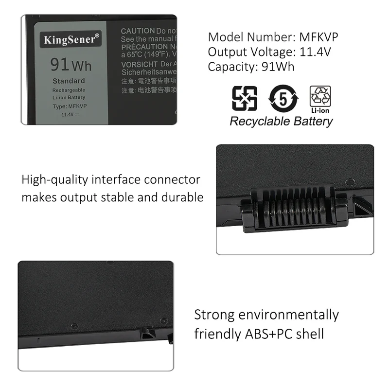 MFKVP Laptop Battery For Dell Precision 15 7510 7520 M7510 Series