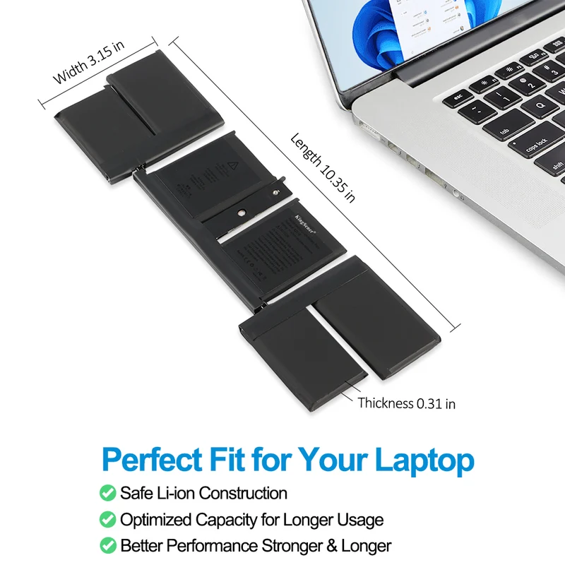 A2519 Battery For Apple MacBook MKGR3LL/A (8-Core CPU, 512 GB storage Silver)