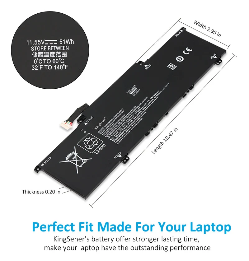 BN03XL Replacement Battery for HP ENVY x360 15 2020 Series 51Wh 11.55V