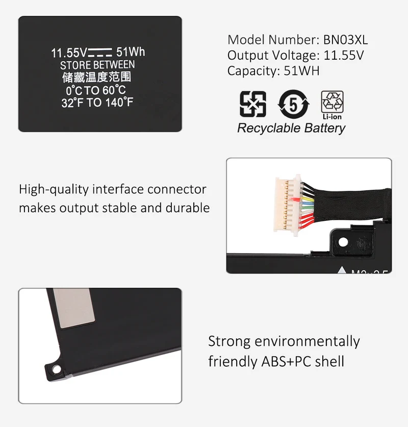 BN03XL Replacement Battery for HP ENVY x360 13-AY0065AU 13-AY0136AU 51Wh