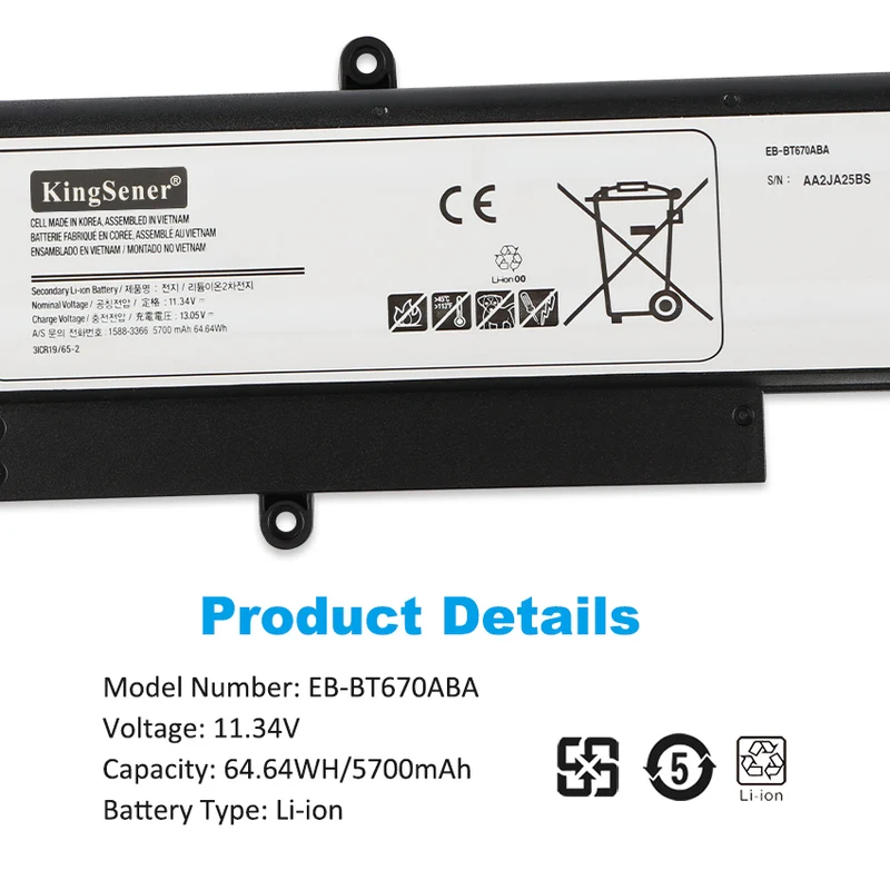 Battery For Samsung Galaxy View 18.4 inch SM-T670 SM-T677A Series
