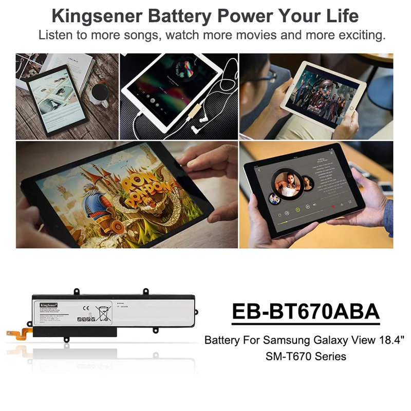 Battery For Samsung Galaxy View 18.4 inch SM-T670 SM-T677A Series