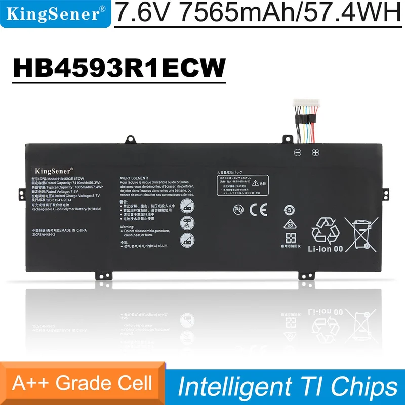 HB4593R1ECW Battery for Huawei MagicBook 14 MateBook 7.6V 57.4Wh