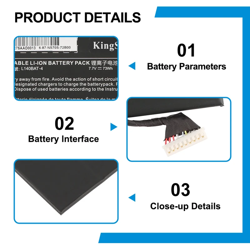 L140BAT-2 Battery for Thunderobot MixBook Air 7.7V 36Wh Li-ion