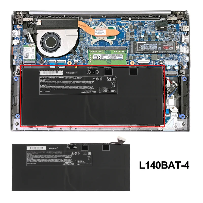 L140BAT-2 Battery for Thunderobot MixBook Air 7.7V 36Wh Li-ion