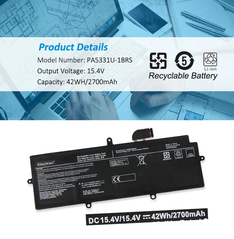 Toshiba Dynabook Portege A30 A40 R30 X30L-G Battery PA5331U-1BRS