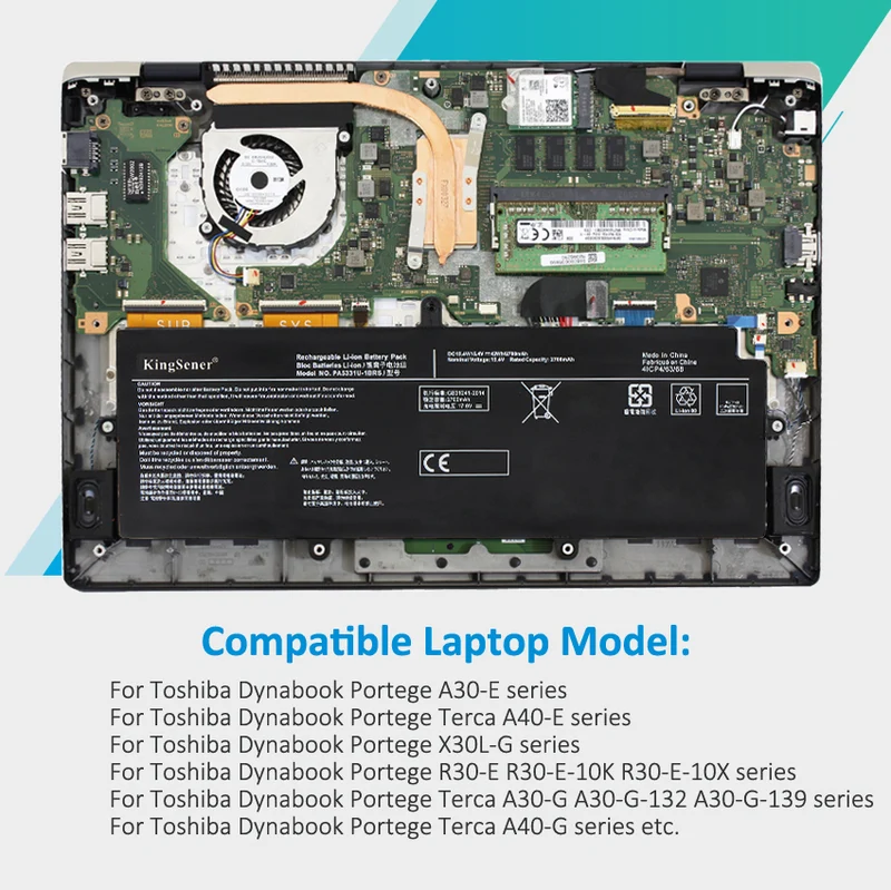 Toshiba Dynabook Portege A30 A40 R30 X30L-G Battery PA5331U-1BRS
