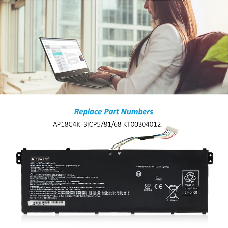 AP18C4K Laptop battery For Acer Aspire 5 A515-43 A515-43G A515-44 A515-44G A515-56 A515-56T For Acer Spin 3 SP314-54N Series