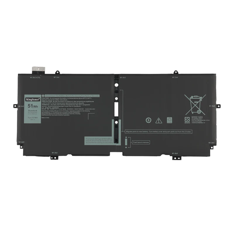 52TWH Battery for Dell XPS 13 7390 2-in-1 P103G 51Wh