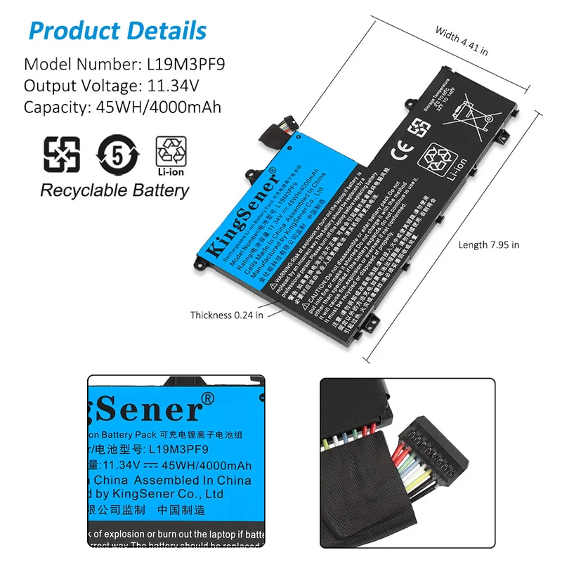 L19M3PF9 Battery for Lenovo ThinkBook 14-IML 15-IIL