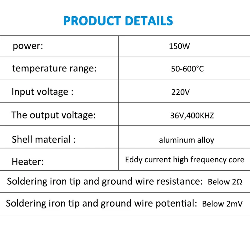 150W 220V Constant Temperature Soldering Iron Kit 205H