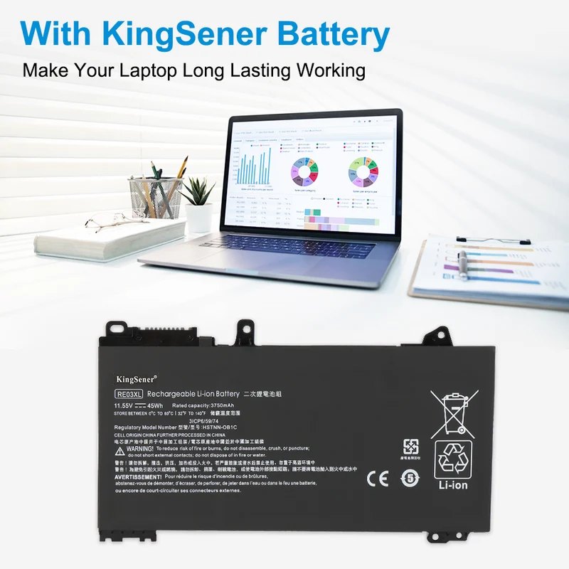 RE03XL Battery for HP ProBook 430 440 445 450 455 G6 G7