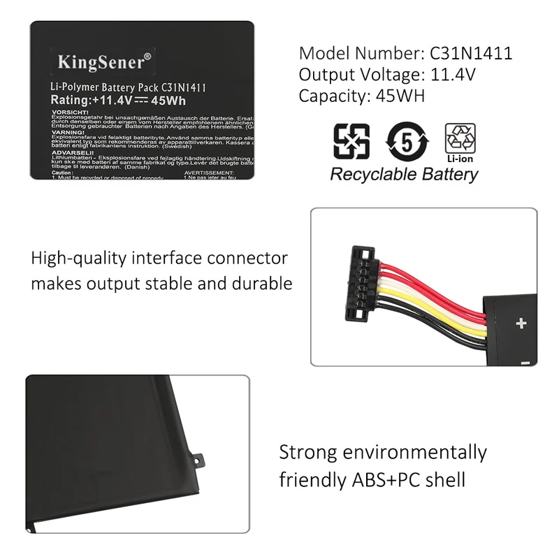 C31N1402 Battery for ASUS ZenBook UX305 UX305F UX305FA 45Wh