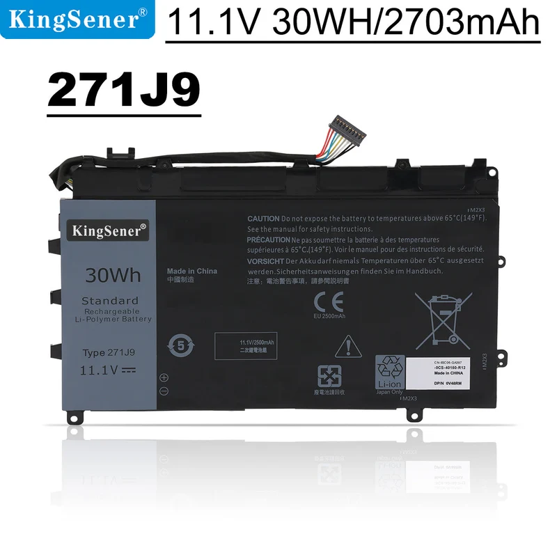 271J9 Battery for Dell Latitude 13 7000 7350 GWV47 YX81V 30Wh
