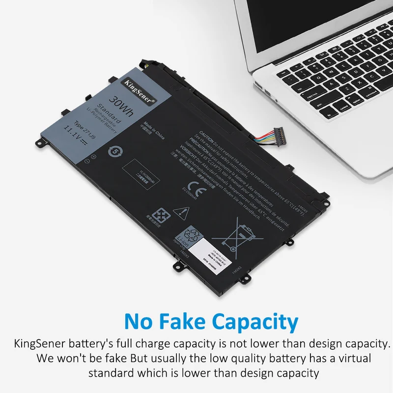 271J9 Battery for Dell Latitude 13 7000 7350 GWV47 YX81V 30Wh
