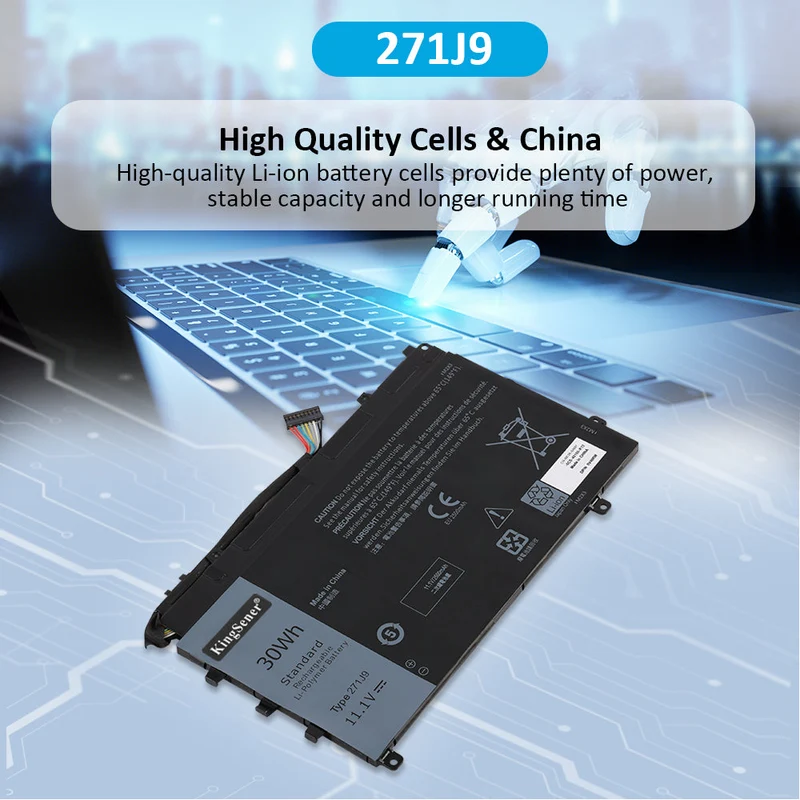271J9 Battery for Dell Latitude 13 7000 7350 GWV47 YX81V 30Wh