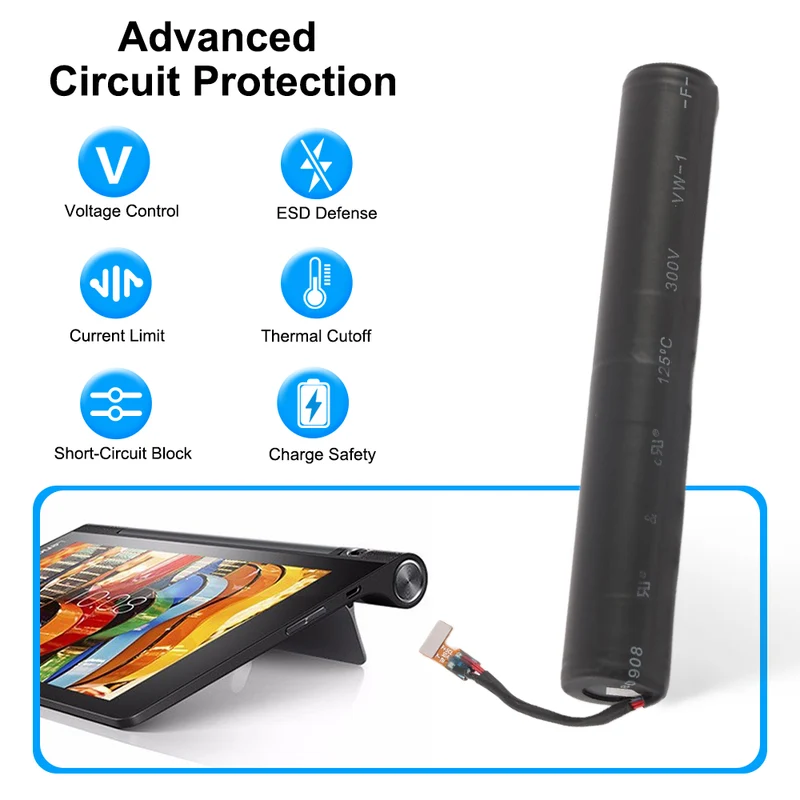 L15D2K31 Battery for Lenovo Yoga Tab3 YT3-850 6200mAh
