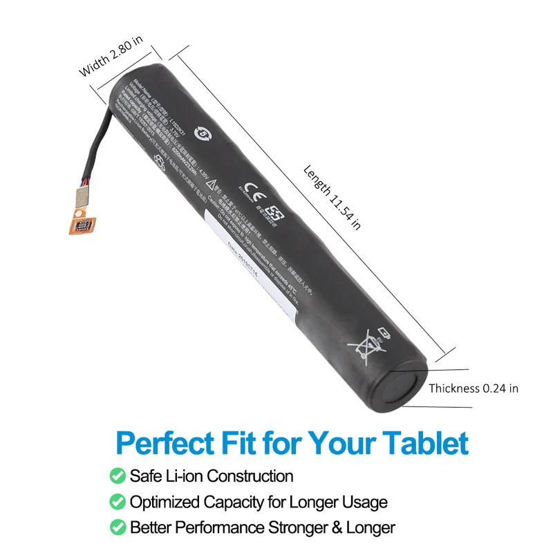L15D2K31 Battery for Lenovo Yoga Tab3 YT3-850 6200mAh