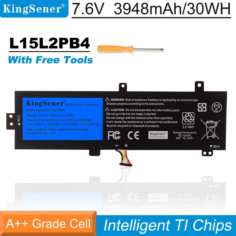 L15M2PB3 Battery for Lenovo IdeaPad 310 510 15ISK 15IKB 30Wh