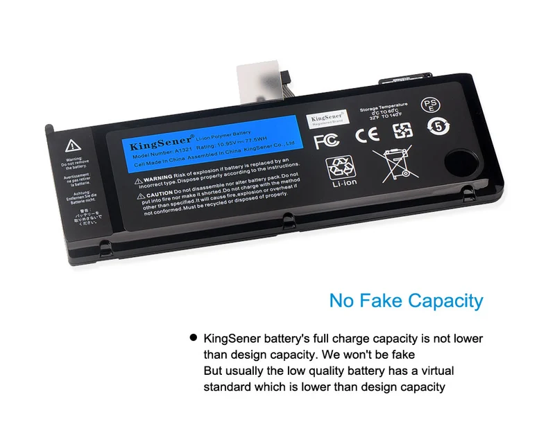 A1321 Battery for MacBook Pro 15 A1286 (Mid 2009–Late 2010) — 10.95V 77.5Wh