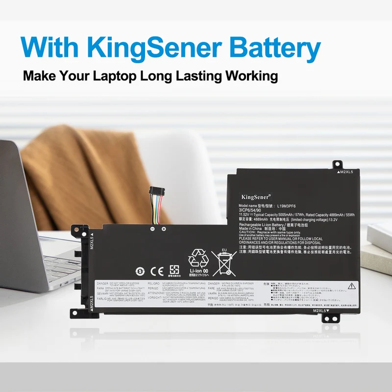 L19M3PF6 Battery for Lenovo IdeaPad 5-15IIL05 15ARE05 57Wh