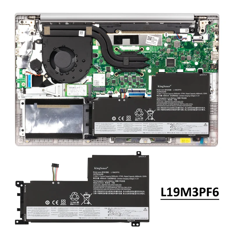 L19M3PF6 Battery for Lenovo IdeaPad 5-15IIL05 15ARE05 57Wh