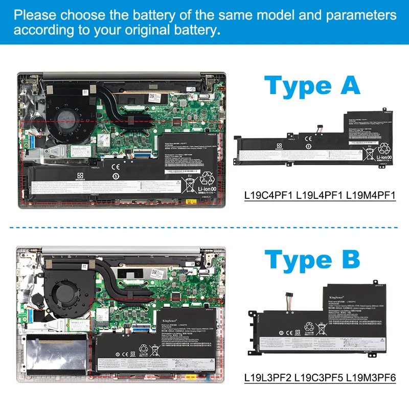 L19M3PF6 Battery for Lenovo IdeaPad 5-15IIL05 15ARE05 57Wh